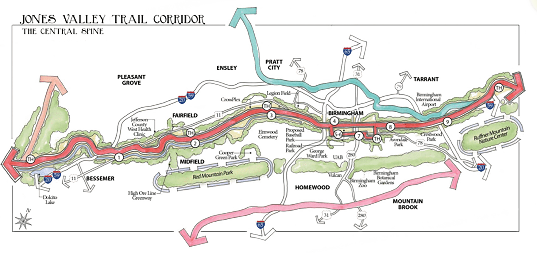 Jones Valley Trail Map
